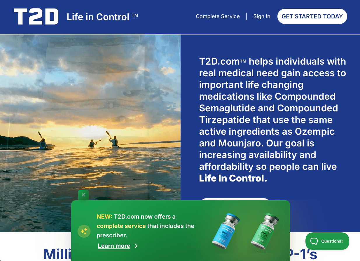 T2D.com website